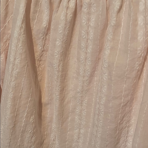 LC Lauren Conrad Blush Pink Blouse with 3/4 length Puff Sleeves EUC Large - Picture 8 of 12